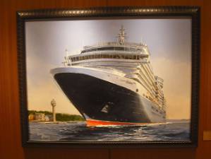 Ölgemälde der MS Queen Elizabeth