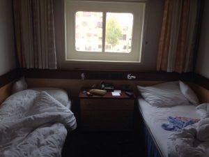 Unsere Kabine nach der ersten Nacht!