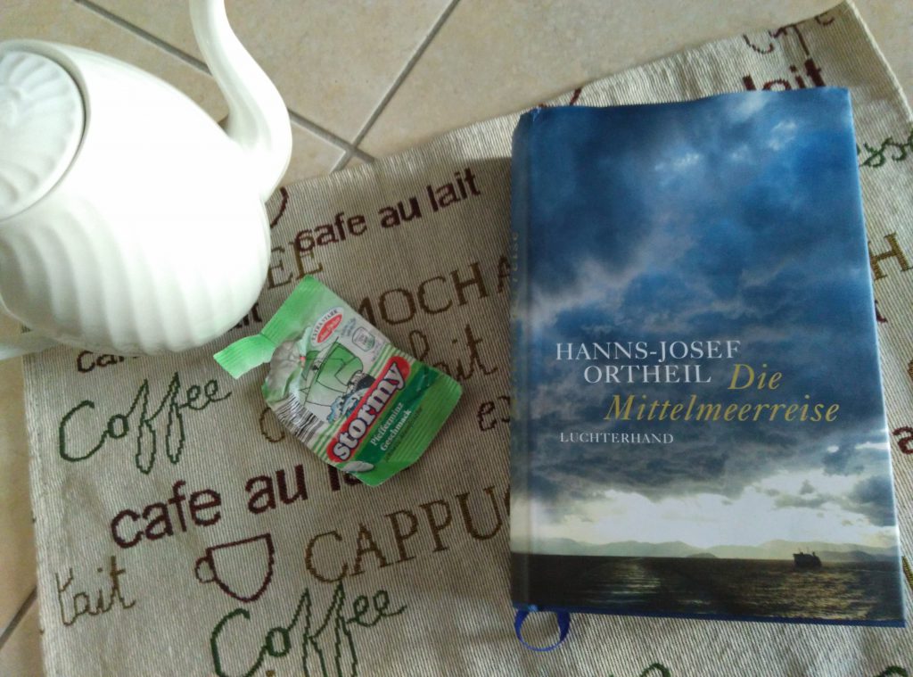 Stürmisch und bedrohlich wirkt das Buchcover der Neuerscheinung „Die Mittelmeerreise“ von Hanns-Josef Orteil.