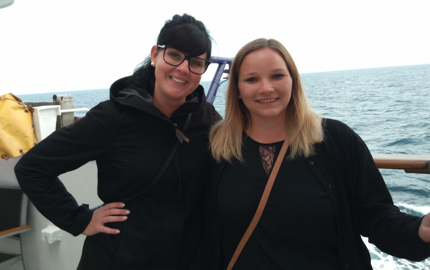 Johanna (27 Jahre) und Janine (23 Jahre) aus dem Raum Nürnberg unterwegs mit der MS Berlin
