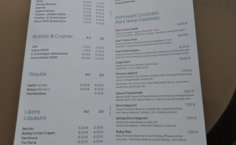 Douro-Barkarte- Portwein